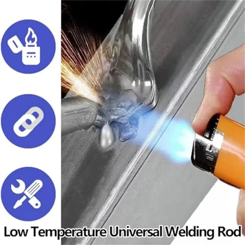 Using Low Temperature Aluminum Welding Rod Fix It Rod With Powder Core Flux Easy Melt for metal repair