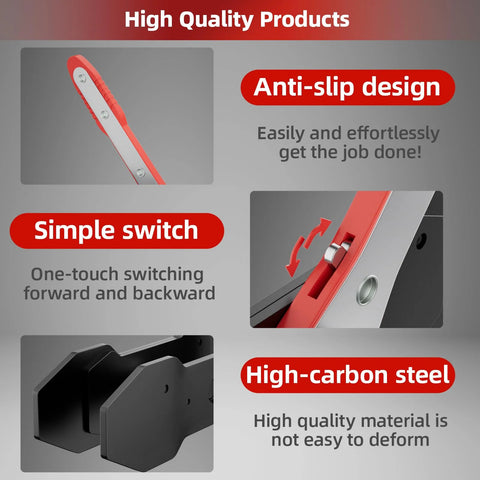 MAYESAR red brake caliper compression tool; includes 2 large steel plates and 2 hooks, 360° adjustable.