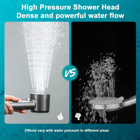 Comparison of High Pressure Handheld Shower Head With Pause Switch 4 Spray Modes Rain Massage Mist Power Wash Filtration Showerhead
