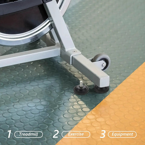 Adjustable Anti Skid Rubber Leveling Feet M8 M10 for Chairs and Furniture, Reduces Wobble and Vibrations, Durable Table Leg Levelers, Great for Gyms and Home Use on Uneven Floors, 2 Pack on treadmill frame