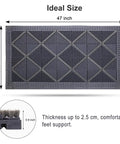 Heavy Duty Outdoor Rubber Doormat With Interlocking Tiles Waterproof And Easy Clean DIY Assembly 47 Inch By 29 Inch