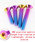 Pro Grade Titanium Alloy Countersunk Screws And Flat Head Bolts Set Ti6Al4V Black Finish M4 M5 M6 M8 12mm Length 4 Pack