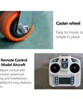 Caster wheel of Heavy Duty Electric Machine Dolly Skate With Remote Control, showing 360 degree rotating capability for easy movement.