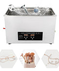 Professional Grade 30 Liters Stainless Steel Ultrasonic Cleaner With Built In Heater And Digital Timer cleaning jewelry and tools.