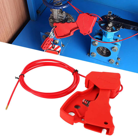 Lock It Down Without Sweat With This Heavy Duty Cable Lockout Device Boasting A Legit Matte Nylon Grip And Stainless Steel Shackle Built For Quick Valve Shutdowns And No Drama Tagout Compliance On Job Sites