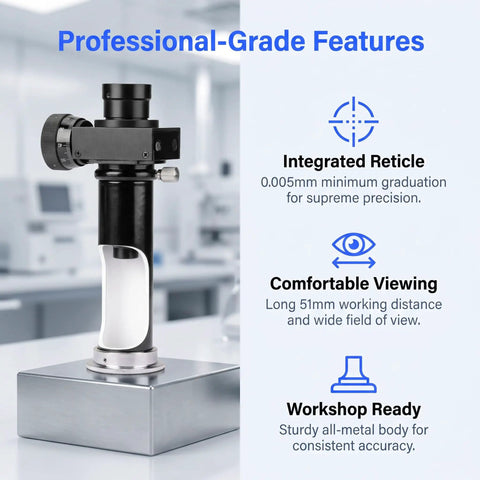 Digital Reading Microscope With 20X And 40X Magnification For Metalworking, Built In Reticle Scale 0.005mm, pro-grade features