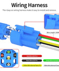 Wiring harness diagram for 12V Momentary Horn Push Button Switch With Blue LED, stainless steel 16mm, automotive applications