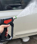 Pressure Washer Spray Gun Kit 5000 PSI 12 GPM With One Quarter Inch Quick Disconnect And Three Eighth Inch Quick Connect in use on car