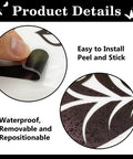 Detail view of peel and stick feature of Kitchen Wall Decals Lets Eat Dining Room Wall Stickers with waterproof finish