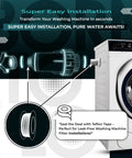 Washing Machine Filter For Hard Water With Crystal Resin And Three Tourmaline Balls For Inlet Water On Tap, dual leakproof design emphasis