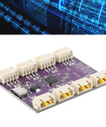 USB 8 Port Expansion Hub For Automation And Tech Setups Hot Swappable Plug And Play With 6 Mbps Speed Multi Device Connectivity Durable Polystyrene Casing Ideal For Complex Engineering Projects And Tech Labs purple PCB with 8 ports