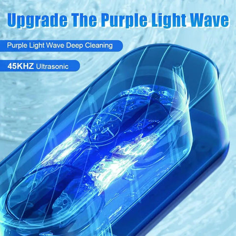 Makes Quick Work Of Hard Grime With This 45 Khz Professional Ultrasonic Jewelry Cleaner featuring purple light wave technology.