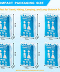 Packaging sizes of the 900Ml Portable Disposable Urine Bags 12 Pack for travel and car rides with measurements shown