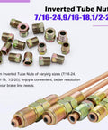 Pro Grade One Quarter Inch Copper Coated Brake Line Kit With Twenty Five Feet Of Flexible Tubing And Sixteen Inverted Flare Fittings