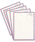 "48 Pack Letter Writing Stationery Paper And Envelopes Set With Vintage Travel Design For Handwritten Letters And Snail Mail, 6.9 X 9.25 Inches, Nostalgic Lined Paper, Great For Personal Notes" lined paper sheets with airmail border