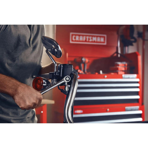 Mechanic using Ratcheting Wrench Set Metric 11 Piece 72 Tooth Box End Quick Engagement 15 Degree Offset Chrome in workshop
