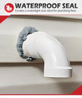 Moldable Silicone Putty Duct Sealant For Waterproof Gaps Non Hardening Multi Purpose Gap Filler For Metal Glass Wood Ceramic And Crafts Heat Resistant And Waterproof 1.5 Ft By 1 In Gray Pre Cut Strips sealing a pipe.