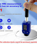 Leeb Hardness Tester Pen Type Portable Metal Hardness Tester 7 In 1 HL HV HB HRC HRB HRA HS With Durable ABS Housing And Tungsten Carbide Tip Easy One Hand Operation For Metal Parts on metal block