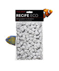 Recife Eco Phosphate and Nitrate Media Cubes for Aquariums 80 g package with colorful fish graphics