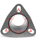 Hot Rod Ready Universal Exhaust Flange Repair Kit Built With Premium T304 Stainless Steel, 3.2 inch triangular flange design.