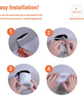 Installation steps for 4 Inch Canless Recessed LED Downlight For Sloped Ceilings With Adjustable Tilt From 9 To 45 Degrees