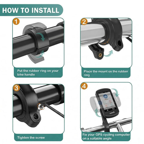 How to install Beefy Bike Handlebar Mount For Garmin Edge GPS Computers That Fits 500 Through 1050 Plus And Explore Series