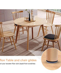 Heavy Duty Furniture Glides 80 Pack Smooth Cruise Leg Pads With Tapered Nail Feet Universal Floor Protectors For Hardwood Tables Sofas And Recliners Quick Install Scratch Guard Movers on wooden table chairs.