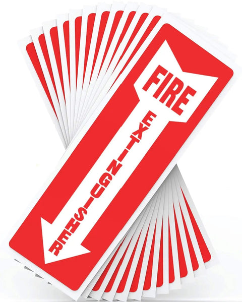 Fire Extinguisher Signs 12 Pack 4 By 12 Inches 5 Mil Vinyl Weatherproof Stickers With Downward Arrow Self Adhesive For Office Or Business Indoor Outdoor Compliance Ready