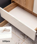 Open drawer with Transparent Edge Pull Handles For Cabinets And Drawers Self Adhesive No Drill Required Invisible Minimalist Hardware