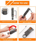 Instructions for using Coaxial Cable Stripper Cutter Tool Pack Of 2 Pro Grade For RG6 RG62 RG58 RG59 Cables with Hex Wrench