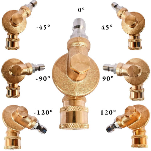 Amazon 8-pack copper-colored pressure washer pivoting coupler attachments with 1/4-inch quick-connect and seven angles