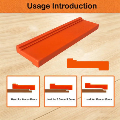 DIY Friendly Laminate Wood Floor Installation Kit tapping block with double sided notches for various thickness usage