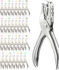36 Pack One Quarter Inch Single Hole Punch Kit Made From Metal Handheld Craft Puncher With 5 Sheet Capacity includes built-in confetti storage