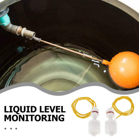 Plastic Float Switch Water Level Sensor 2 Pack Easy Install No Fuss Setup With Precise Liquid Level Control For Water Tanks Industrial And Food Processing Applications Overflow Prevention And Dry Burn Protection, orange float in tank