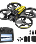 Kid Friendly Camera Drone With Built In 4.5 Inch Live Display Controller Beginner RC Drone With Brushless Motors Optical Flow