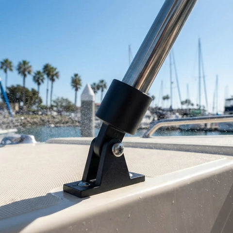 Heavy Duty Boat Bimini Top Hardware Kit With Adjustable Plastic Eye End Caps And Jaw Slide Deck Hinge For 22mm Tubes Fast Install Repair Gear For Any Water Adventure on boat rail