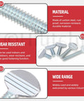 Tough As Nails Fifty Piece Full Thread Thumb Screws Five Sizes Quarter Twenty Carbon Steel Finger Tight Hardware Kit with wear-resistant design.