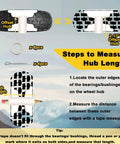 Diagram showing offset hub measurement for 13 Inch Flat Free Tire Set 4.00-6 With Puncture Resistant Polyurethane Foam and 5/8 Inch Bearings