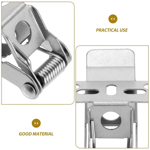 Bingche 20 Pcs Spring Clips for Recessed Lighting, Panel Lamp Ceiling Light Retaining Clamps close-up showing metal construction and spring mechanism.