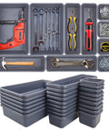 Tool Box Organizer With Tray Dividers For Silverware And Hardware Storage In Drawers, Workbenches, Desks And Cabinets