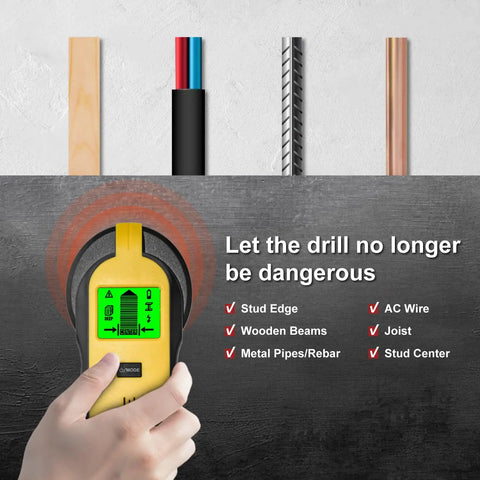 Dead On Accurate Five In 1 Stud Finder And Wall Scanner Built To Snag Wood Framing Metal Pipes Live Ac Wires Hidden Behind Drywall With Bright Lcd Screen And Sharp Audio Pulse For Zero Drama Diy Remodels And Straightforward Home Repairs