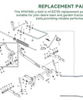 Bulletproof Front Deck Hanger U Bolt Kit M147445 Workhorse Grade Replacement For John Deere Lawn And Garden Tractors schematic diagram.
