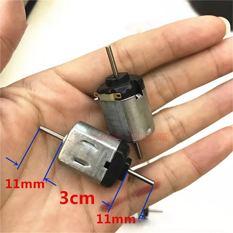 Dope Dual Shaft 130 Micro Motor For DIY RC Projects, 1.5V-3V Operation, 14000RPM High Torque Engine, All Metal Gears, in hand