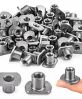 50 Pcs Sliding Tee Nuts For T Slot With Quarter Inch 20 Threads Carbon Steel T Track Nuts For Aluminum Profiles Industrial Fasteners