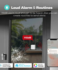 Smart Vibration Sensor With 110dB Alarm And Adjustable Sensitivity on a glass door detecting breakage, Zigbee 3.0 Hub Required.