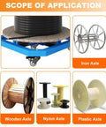 Heavy Duty Cable Reel Turntable For Cord Storage And Dispenser Industrial Steel Wire Rack Caddy For Reels Commercial Grade