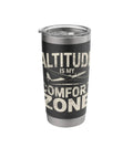 Glider Pilot Insulated Stainless Steel Tumbler with vintage print, black, keeps drinks hot or cold, ideal for soaring and gliding enthusiasts