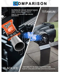 Heavy Duty Carbide Oscillating Multi Tool Blades 3 Pack With Dead Nuts Tight Quick Release Mount comparison with titanium on wear resistance.