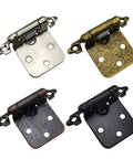 10 Pack Self Closing Cabinet Hinges Heavy Duty Face Mount Soft Close Springs Antique Bronze Finish For Kitchen Cabinets