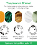 Temperature control dials showing settings for Portable Mini Iron For Crafting And Quilting Projects Compact Electric Heat Press Machine.